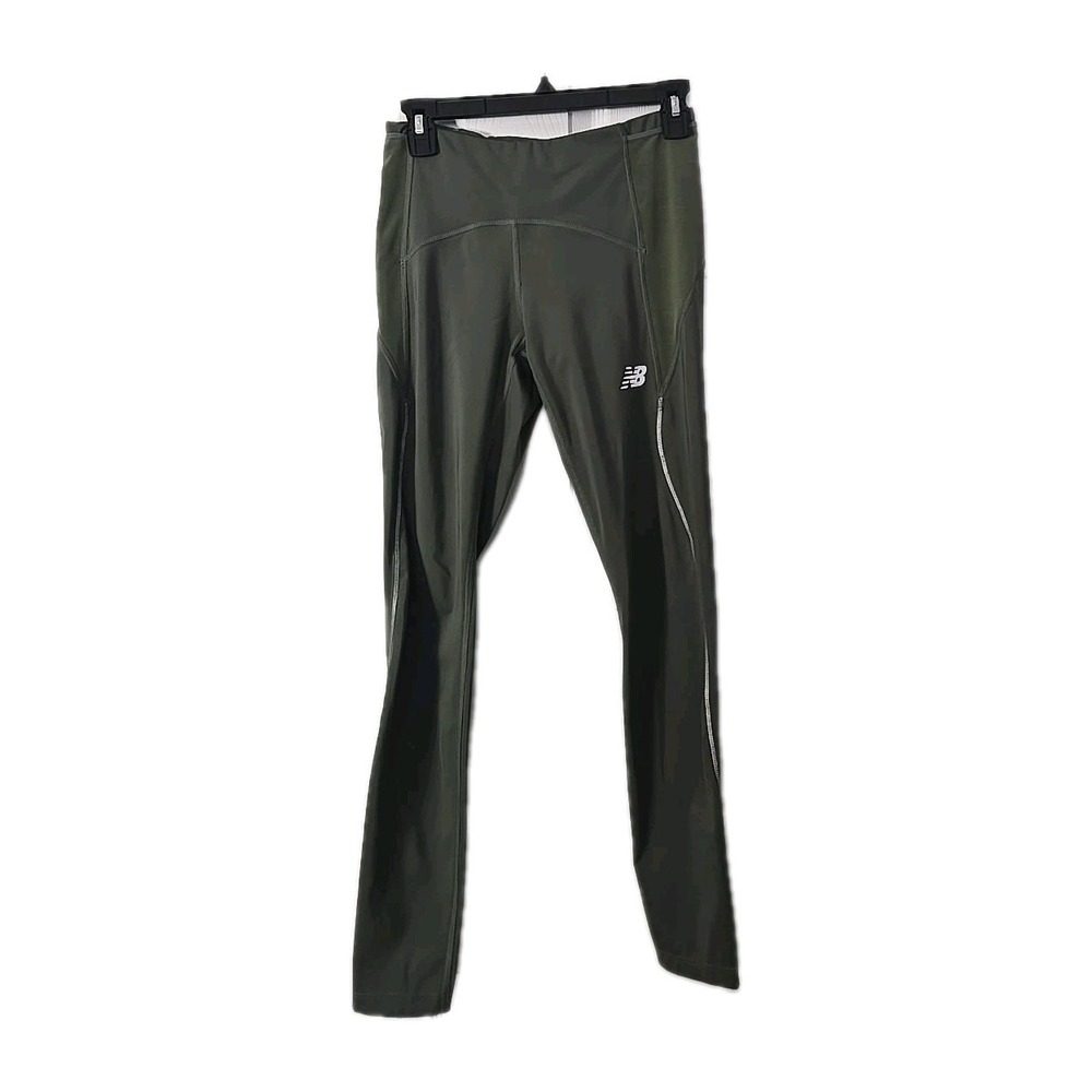 NB Womans Athletic Leggings Size Small Army Green, Running NB DRY